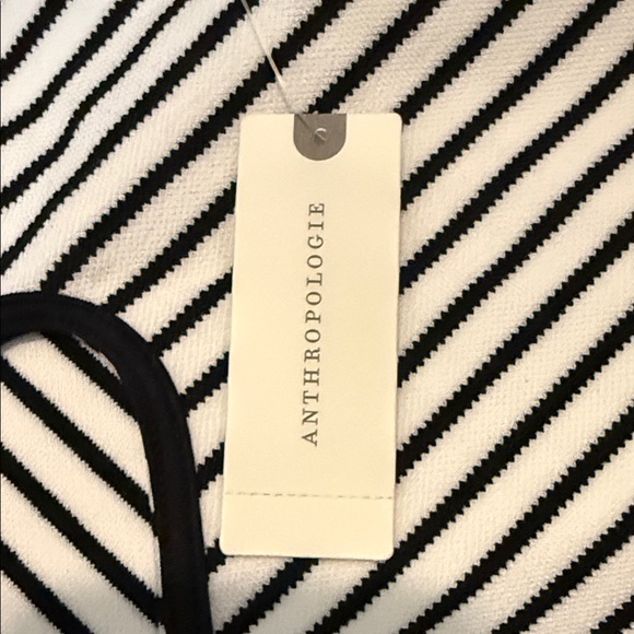 Maeve for Anthropologie Black and White Striped Women's Top - Picture 4 of 7